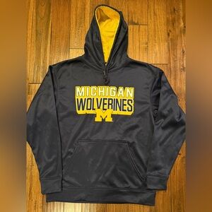 University‎ Of Michigan Wolverines Performance Hoodie Sweatshirt Men Medium Blue